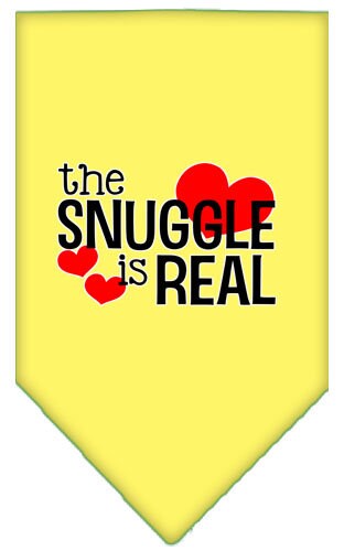 Pet and Dog Bandana Screen Printed, "The Snuggle Is Real"