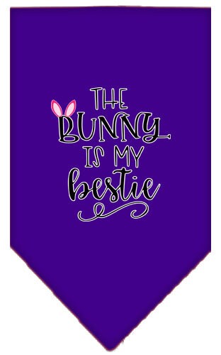 Pet and Dog Bandana Screen Printed, "The Bunny Is My Bestie"