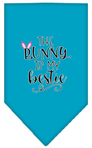 Pet and Dog Bandana Screen Printed, "The Bunny Is My Bestie"