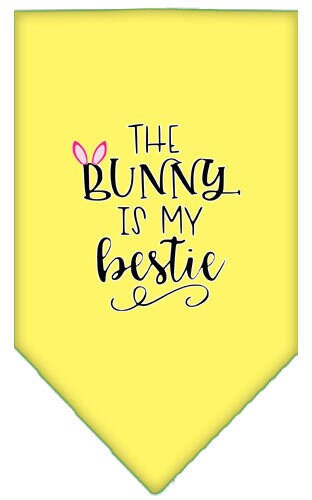 Pet and Dog Bandana Screen Printed, "The Bunny Is My Bestie"