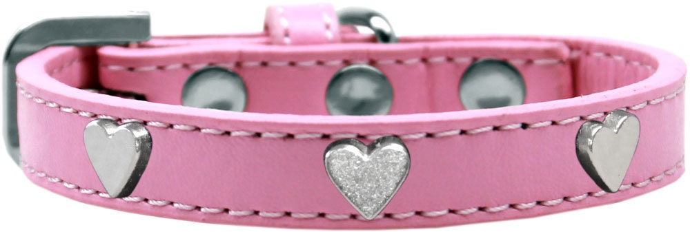 Dog, Puppy & Pet Widget Fashion Collar, "Silver Heart"