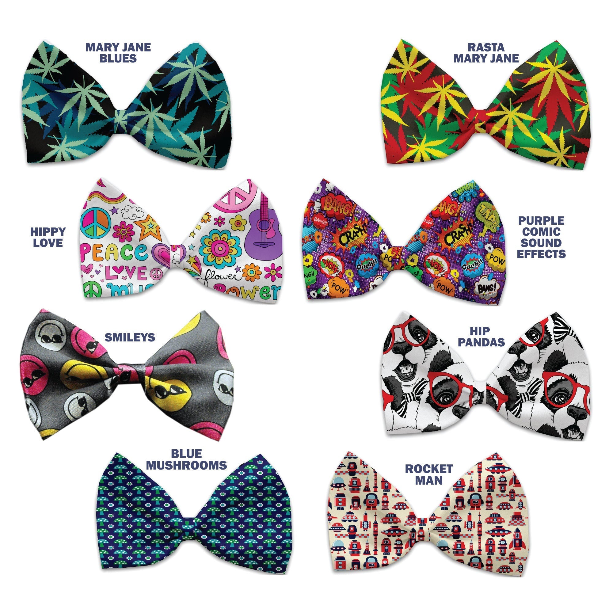 Pet, Dog and Cat Bow Ties, "Mary Jane Group" *Available in 9 different pattern options!*