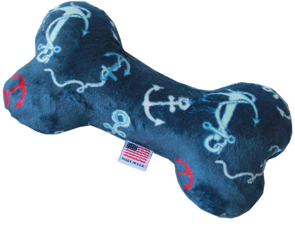 Pet and Dog Plush 6" Bone Toy, "Wanderlust Group" (Available in 6 different pattern options!)