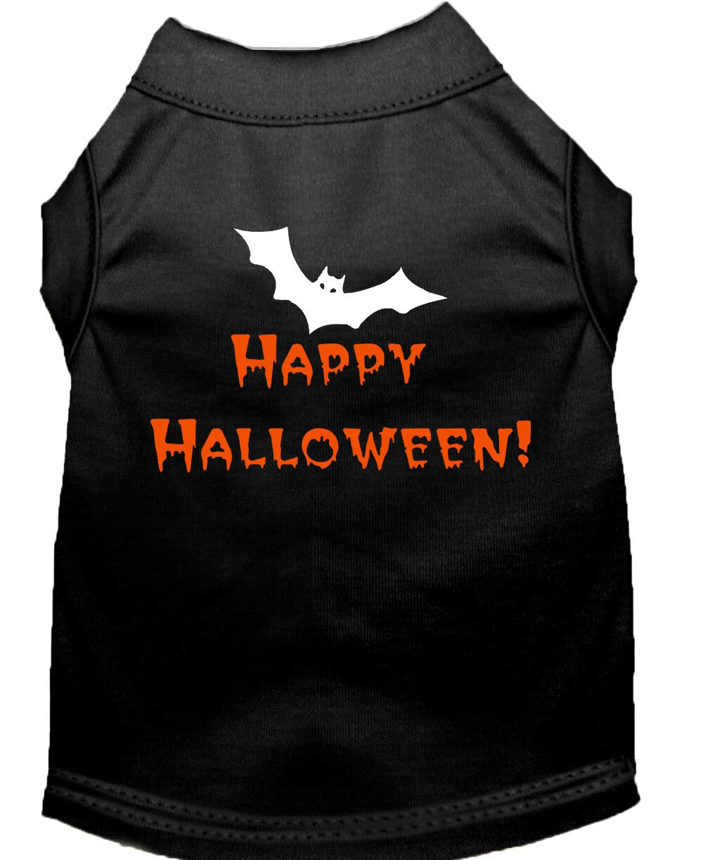 Halloween Pet Dog & Cat Shirt Screen Printed, "Happy Halloween"