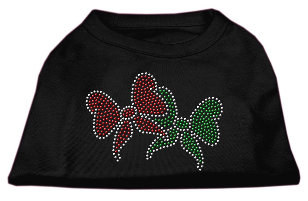 Christmas Pet Dog & Cat Shirt Rhinestone, "Christmas Bows"