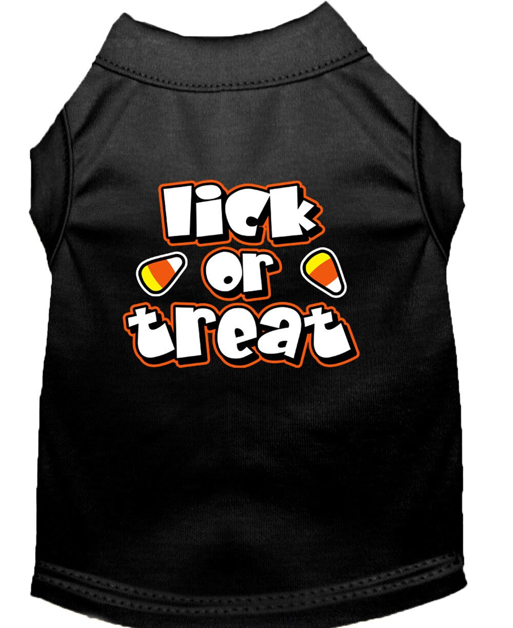 Halloween Pet Dog & Cat Shirt Screen Printed, "Lick or Treat"