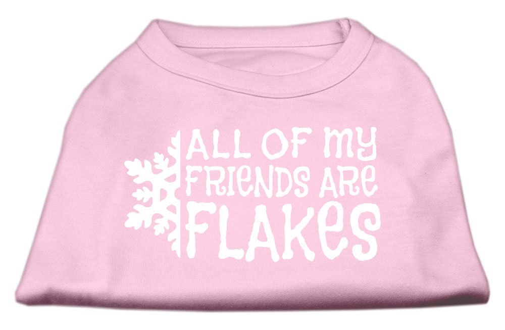 Christmas Screenprinted Dog Shirt, "All My Friends Are Flakes"