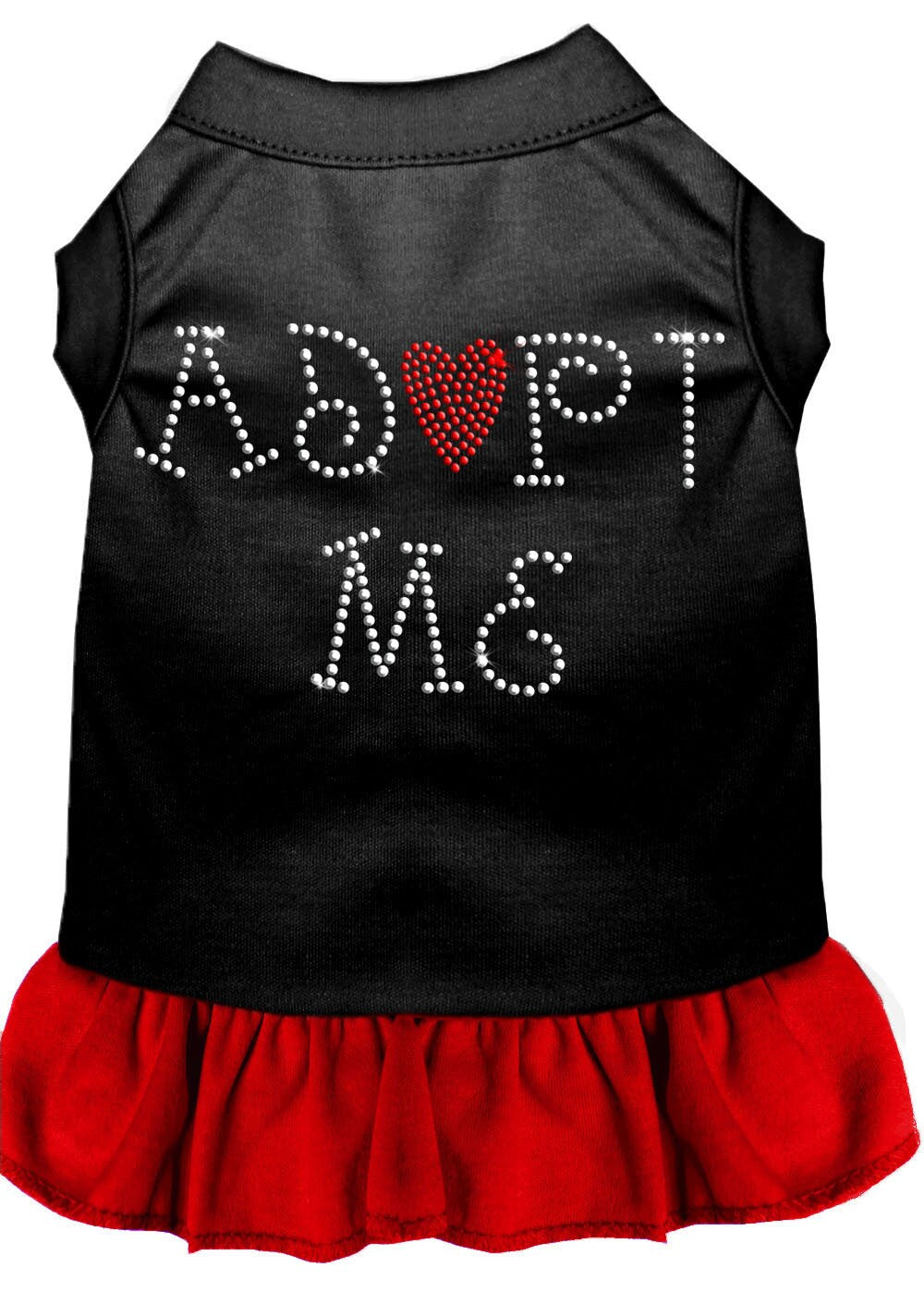 Pet Dog & Cat Dress Rhinestone, "Adopt Me"