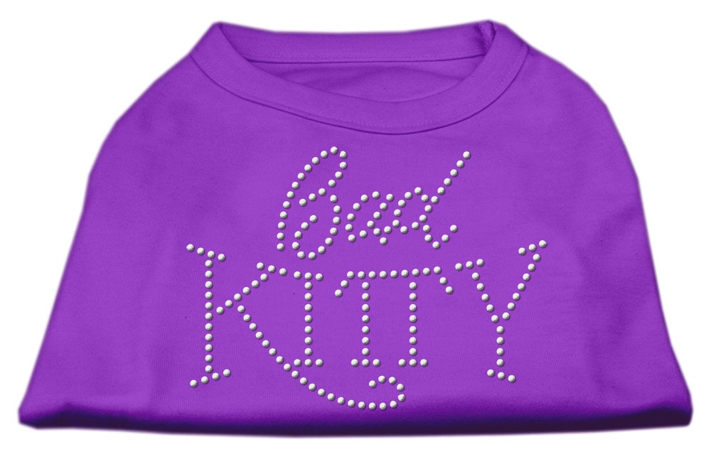 Pet Dog & Cat Shirt Rhinestone, "Bad Kitty"