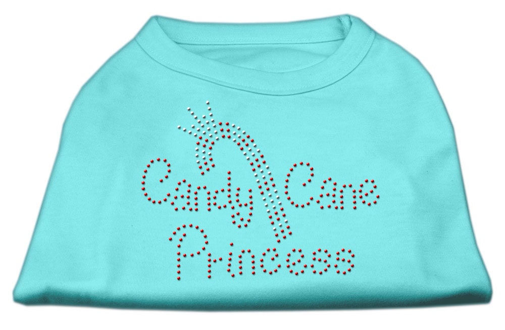 Christmas Pet Dog & Cat Shirt Rhinestone, "Candy Cane Princess"