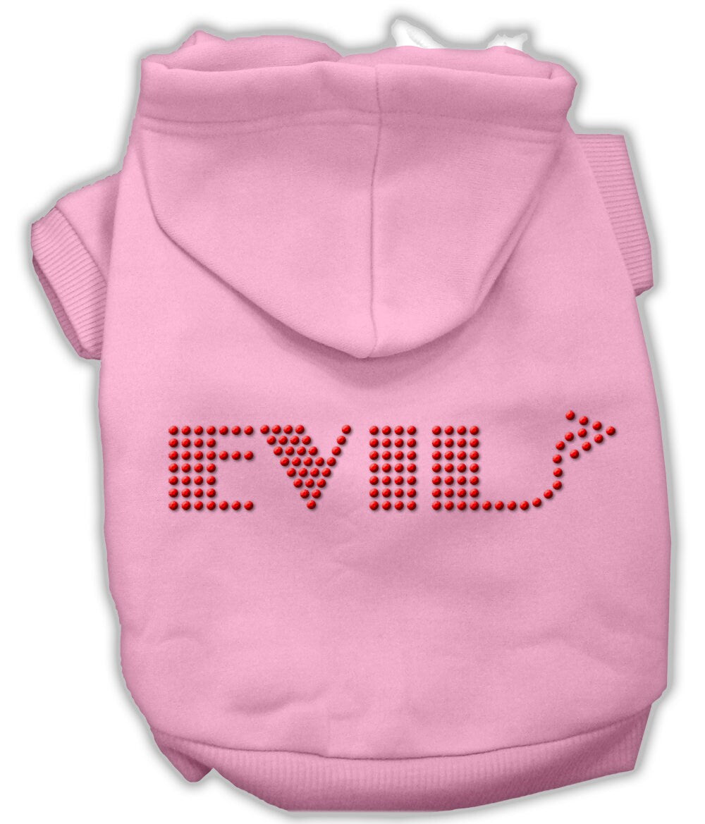 Pet, Dog & Cat Hoodie Rhinestone, "Evil"