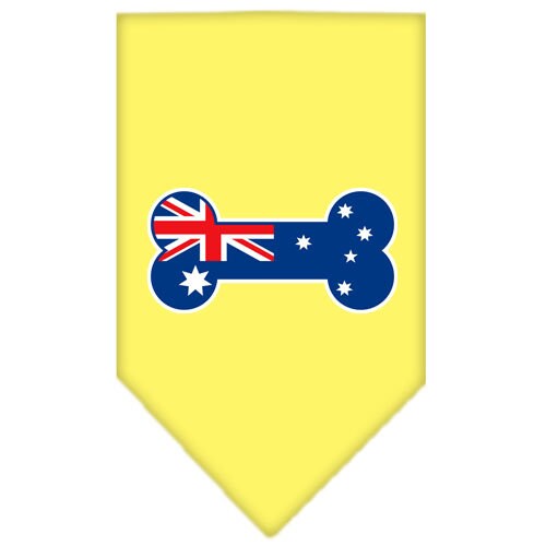 Pet and Dog Bandana Screen Printed, "Bone Shaped Australian Flag"