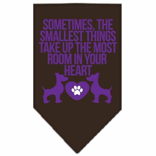 Pet and Dog Bandana Screen Printed, "Sometimes, The Smallest Things Take Up The Most Room In Your Heart"