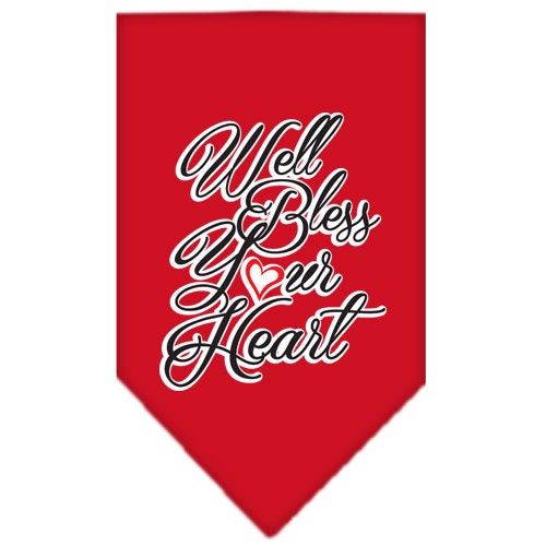 Pet and Dog Bandana Screen Printed, "Well Bless Your Heart"