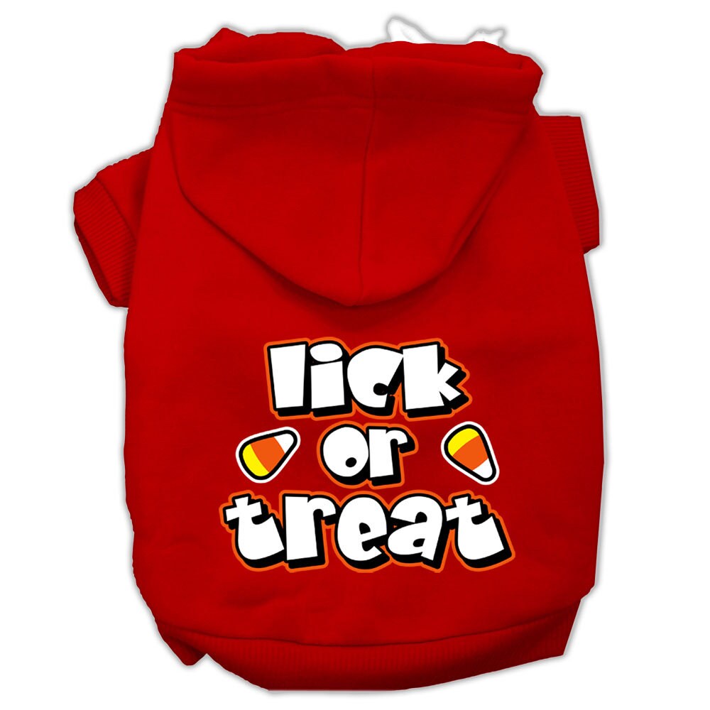 Halloween Pet, Dog & Cat Hoodie Screen Printed, "Lick or Treat"