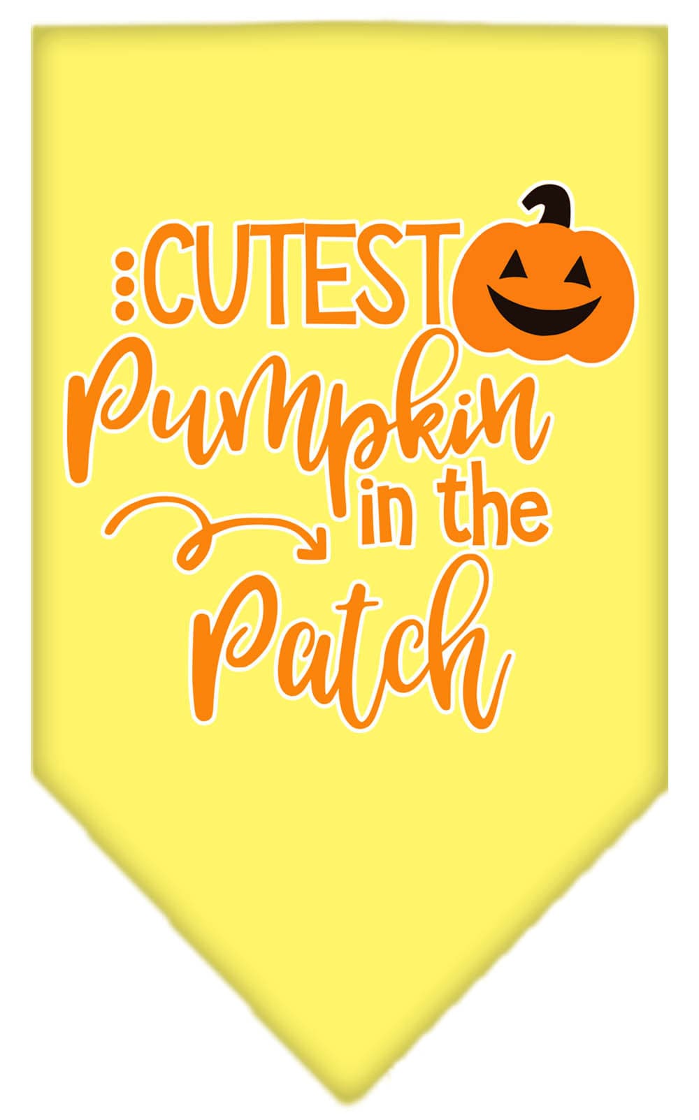 Halloween Pet and Dog Bandana Screen Printed, "Cutest Pumpkin In The Patch"