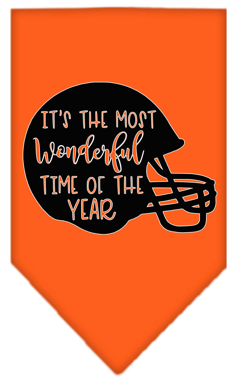 Pet and Dog Bandana Screen Printed, "It's The Most Wonderful Time Of The Year (Football)"