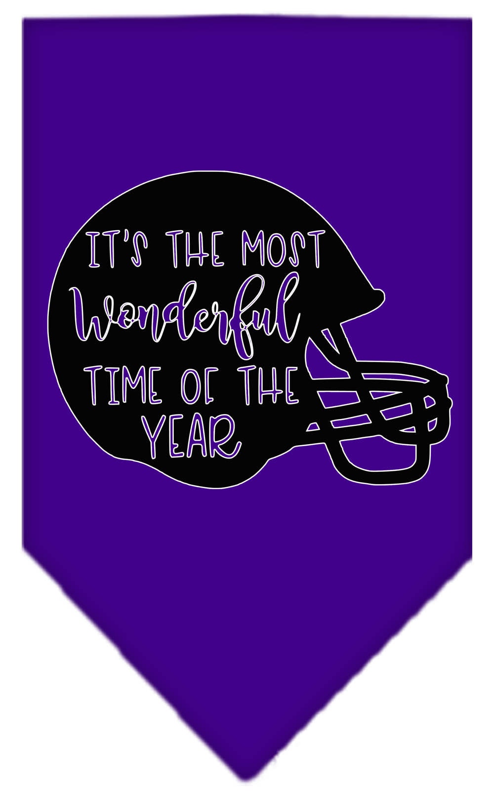 Pet and Dog Bandana Screen Printed, "It's The Most Wonderful Time Of The Year (Football)"