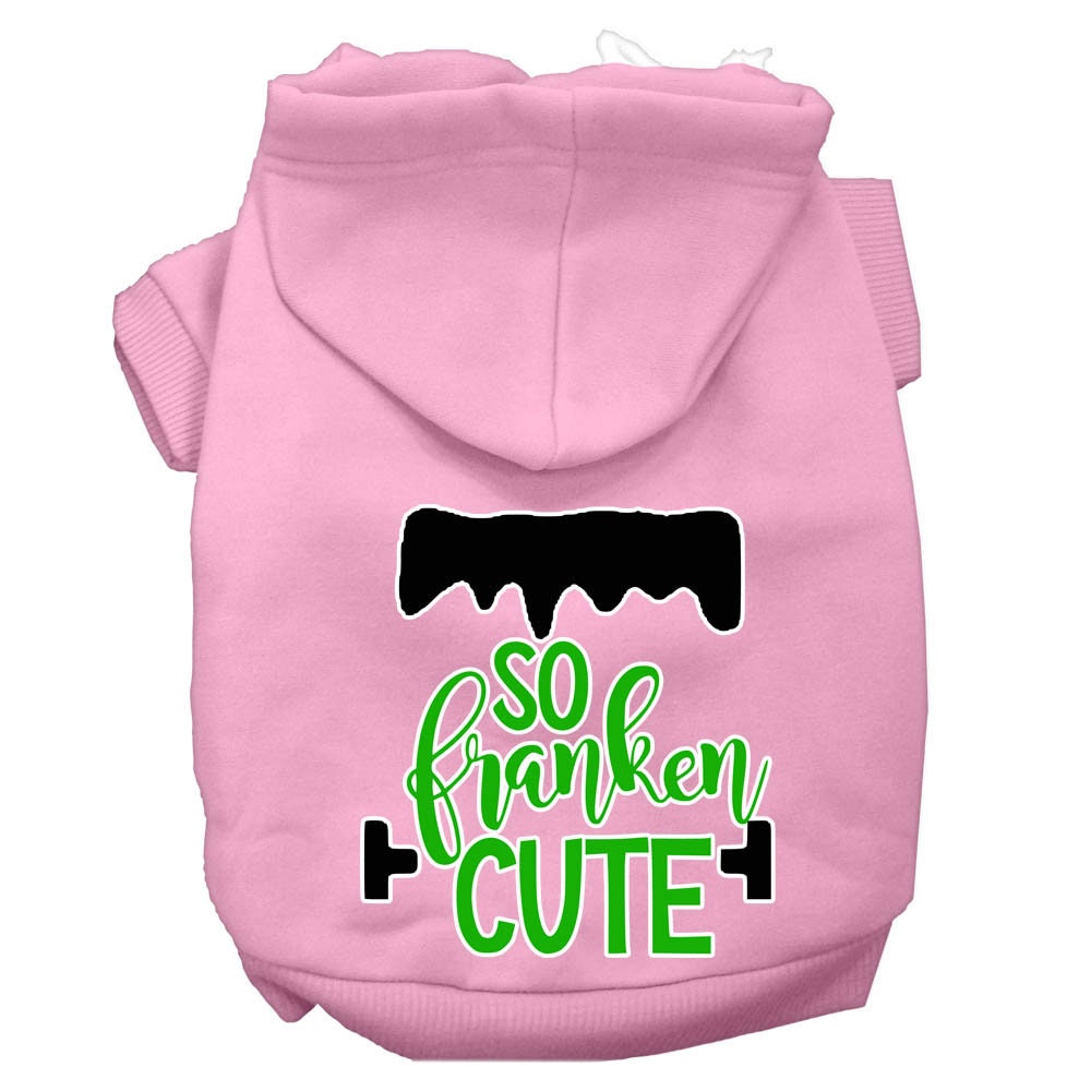 Halloween Pet, Dog & Cat Hoodie Screen Printed, "So Franken Cute"