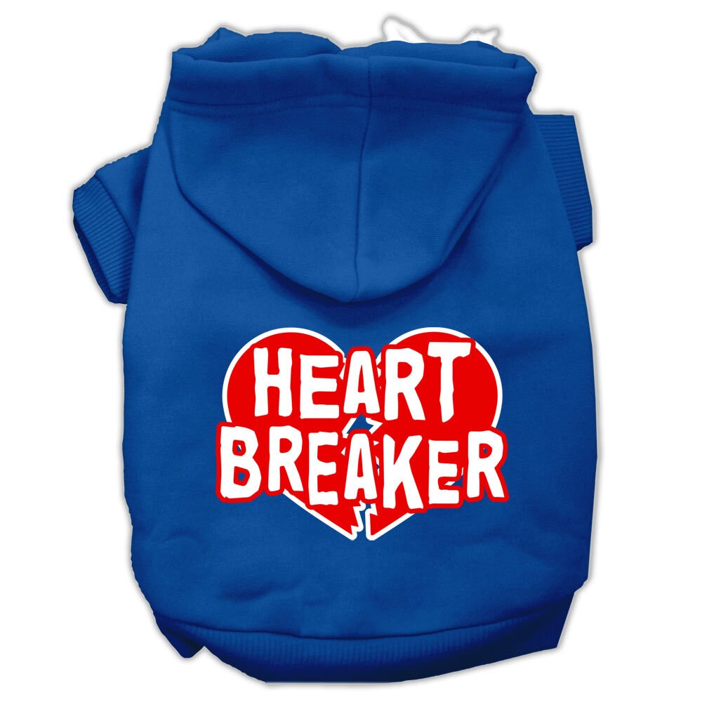 Pet Dog & Cat Hoodie Screen Printed, "Heart Breaker"