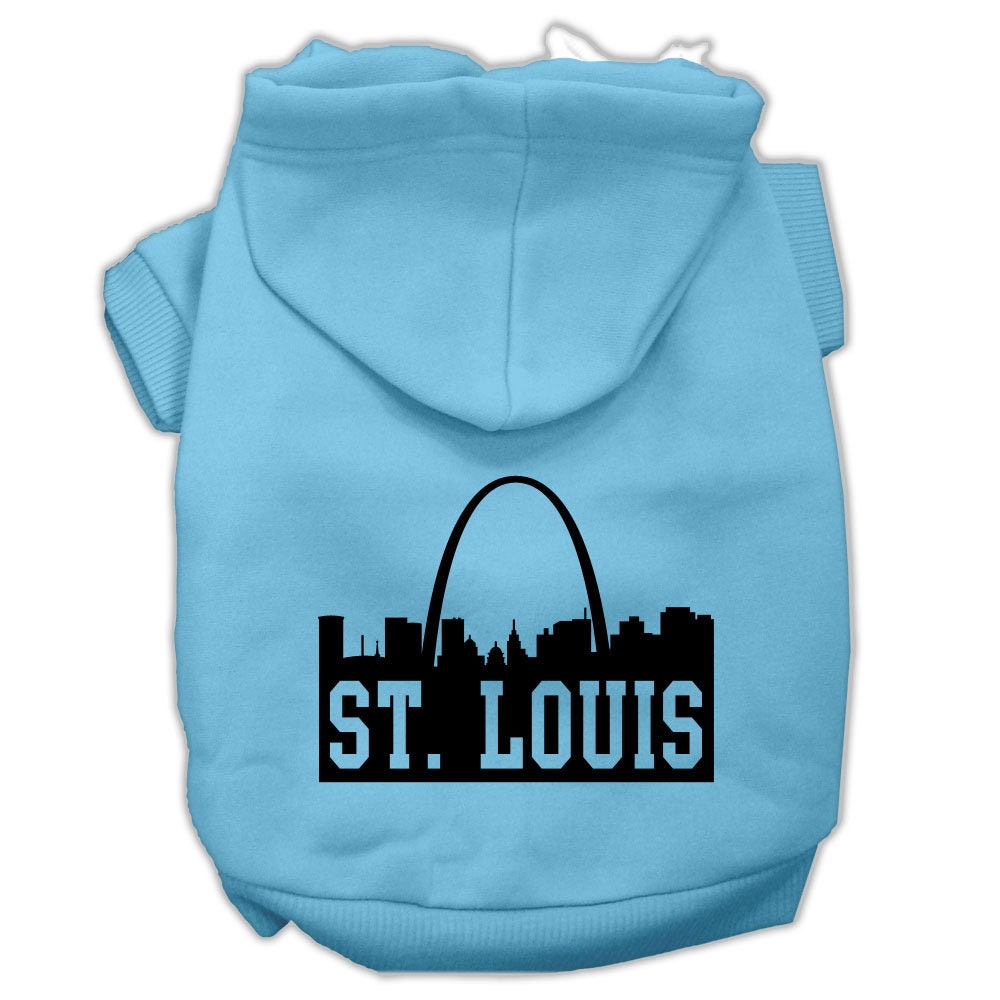 Pet Dog & Cat Hoodie Screen Printed, "St. Louis Skyline"