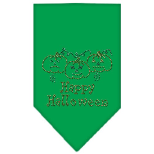 Halloween Pet and Dog Bandana Rhinestone, "Happy Halloween"