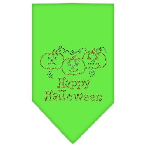 Halloween Pet and Dog Bandana Rhinestone, "Happy Halloween"