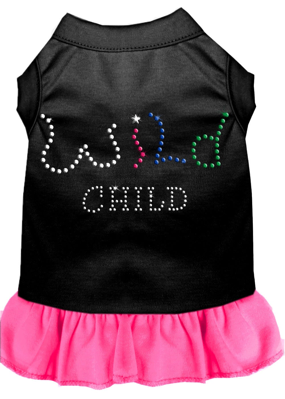 Pet Dog & Cat Dress Rhinestone, "Wild Child"