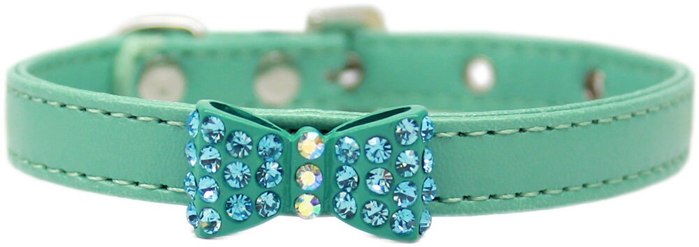 Dog, Puppy & Pet Fashion Collar, "Bow-Dacious Crystal"