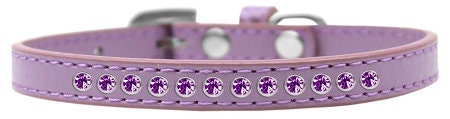 Dog, Puppy & Pet Fashion Collar, "Purple Crystal Rimsets"