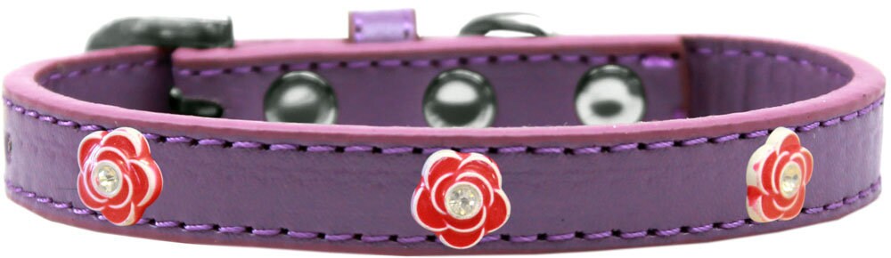 Dog, Puppy & Pet Widget Fashion Collar, "Red Roses"