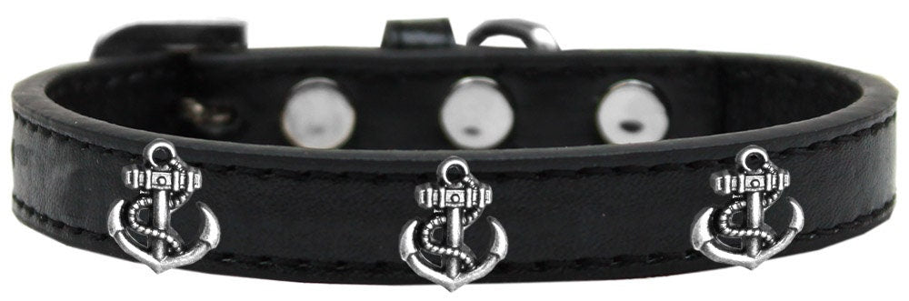 Dog, Puppy & Pet Widget Fashion  Collar, "Silver Anchor"