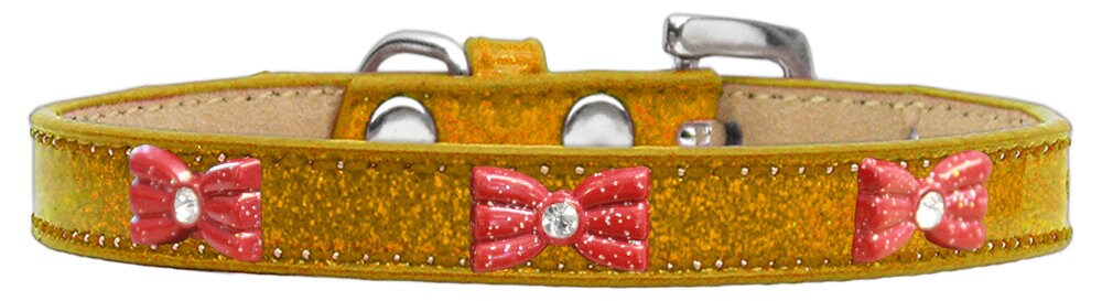 Dog, Puppy & Pet Widget Ice Cream Collar, "Red Glitter Bow"