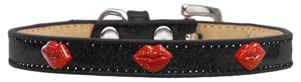 Dog, Puppy & Pet Widget Ice Cream Collar, "Red Glitter Heart"