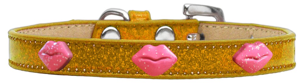 Dog, Puppy & Pet Widget Ice Cream Collar, "Pink Glitter Lips"