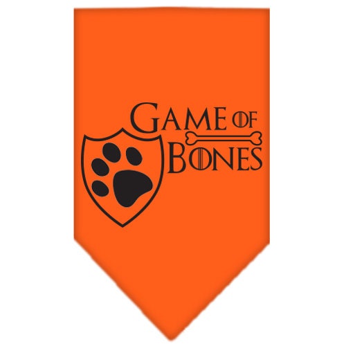 Pet and Dog Bandana Screen Printed, "Game of Bones"