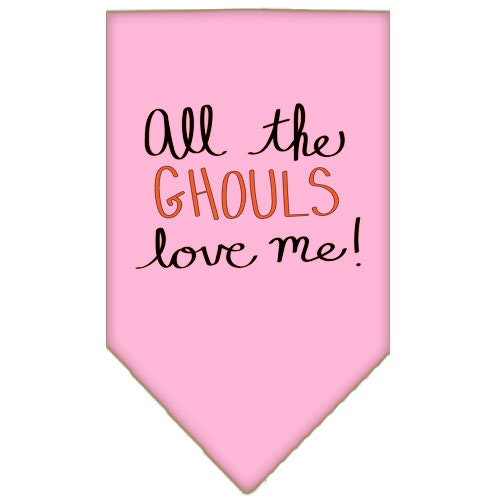 Halloween Pet and Dog Bandana Screen Printed, "All The Ghouls Love Me"