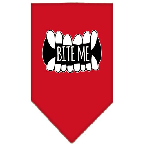 Pet and Dog Bandana Screen Printed, "Bite Me"