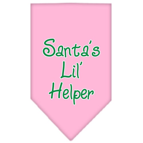 Christmas Pet and Dog Bandana Screen Printed, "Santa's Lil Helper"