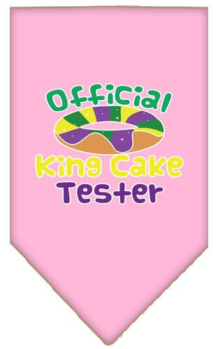 Pet and Dog Bandana Screen Printed, "King Cake Tester"