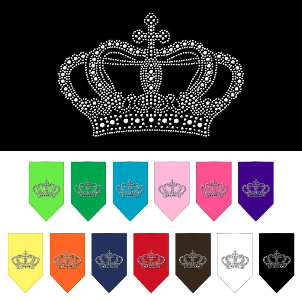 Pet and Dog Bandana Rhinestone, "Crown"