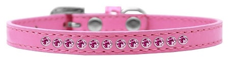 Dog, Puppy & Pet Fashion  Collar, "Bright Pink Crystal Rimsets"