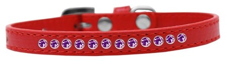 Dog, Puppy & Pet Fashion Collar, "Purple Crystal Rimsets"