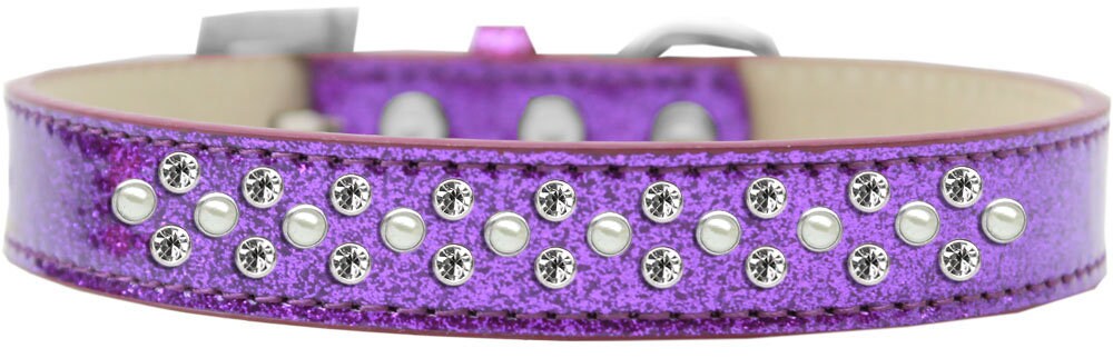 Dog, Puppy & Pet Ice Cream  Collar, "Pearl and Clear Crystal Rimsets Sprinkles"