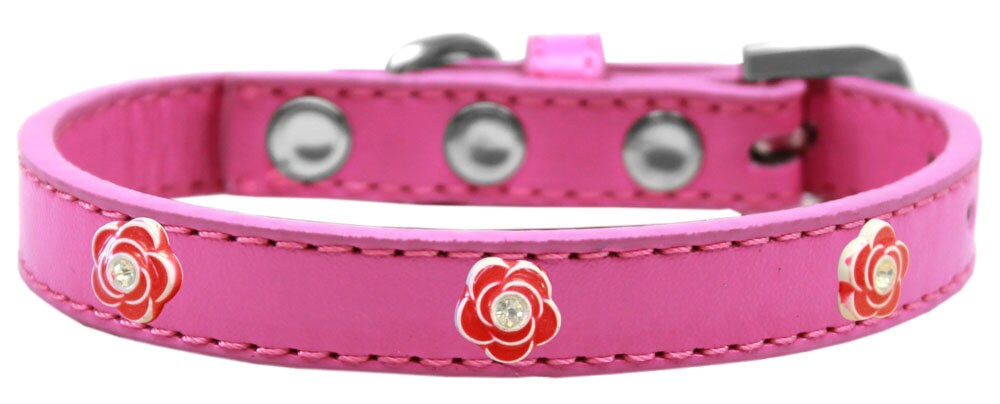 Dog, Puppy & Pet Widget Fashion Collar, "Red Roses"