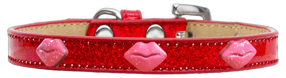 Dog, Puppy & Pet Widget Ice Cream Collar, "Pink Glitter Lips"