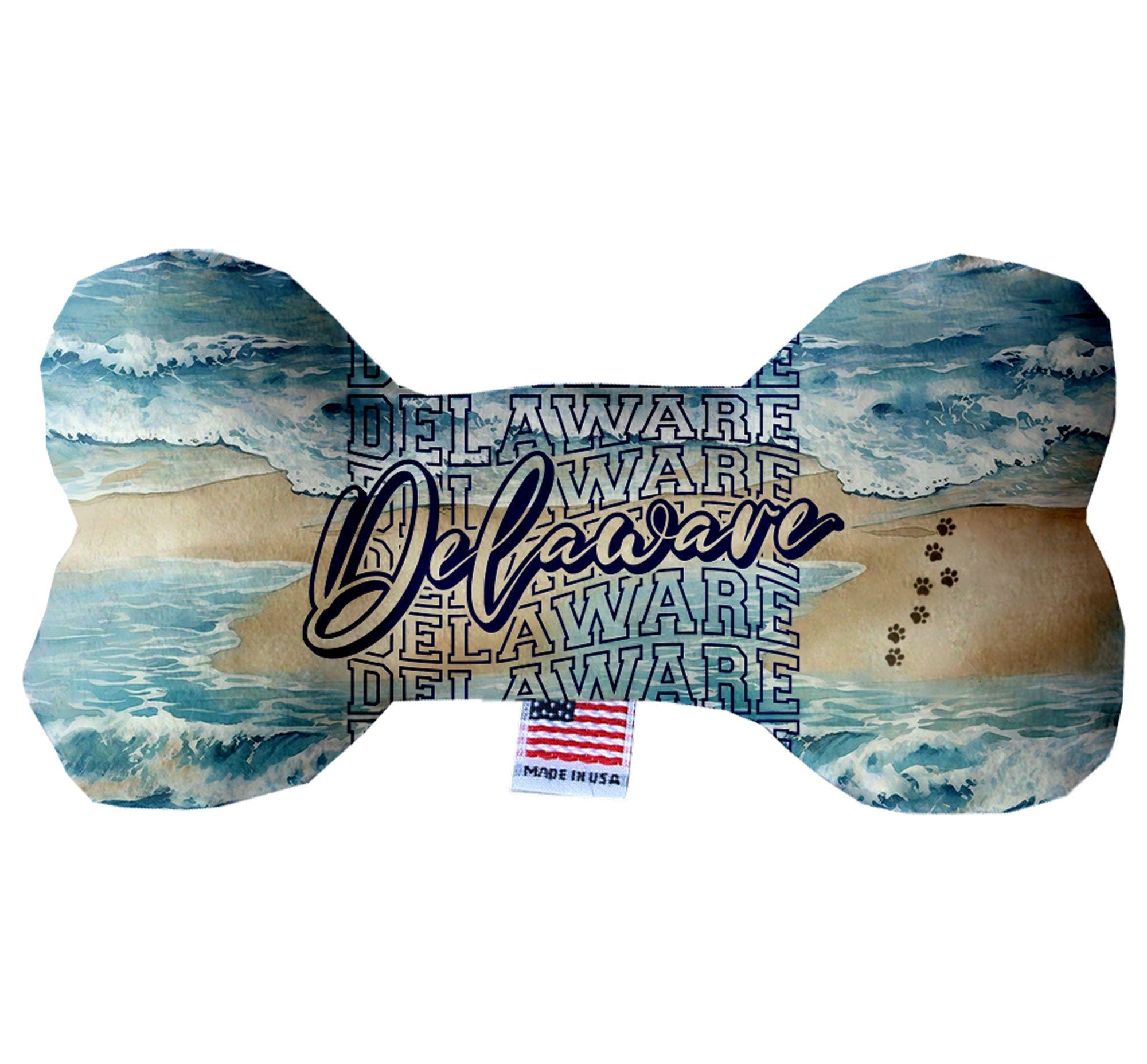 Pet & Dog Plush Bone Toys, "Delaware State Options" (Available in different pattern options)