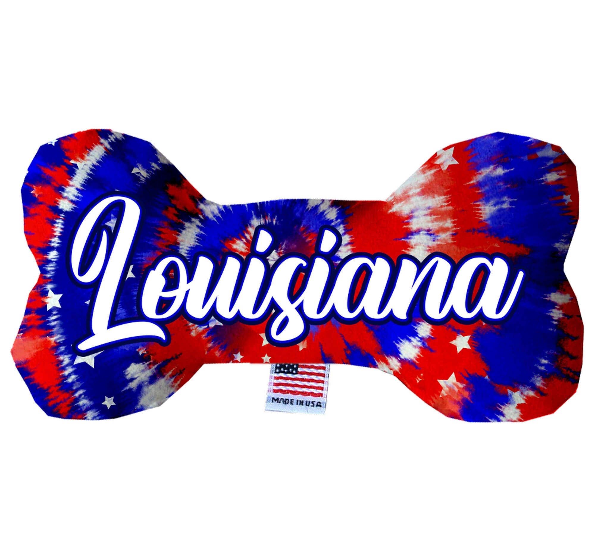 Pet & Dog Plush Bone Toys, "Louisiana State Options" (Available in different pattern options)