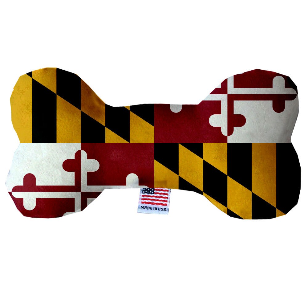 Pet & Dog Plush Bone Toys, "Maryland State Options" (Available in different pattern options)