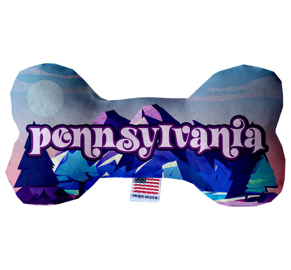 Pet & Dog Plush Bone Toys, "Pennsylvania State Options" (Available in different pattern options)